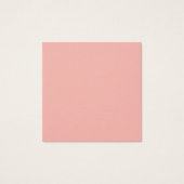 Roze & Gouden Baby Sprinkle Dank u Labels Vierkante Visitekaartjes (Achterkant)