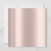 Roze gouden baby strooier uitnodiging (Achterkant)