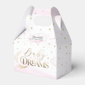 Roze Gouden Baby van onze Dromen Baby shower Bedankdoosjes (Achterkant)
