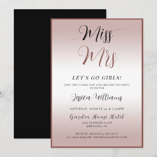 Roze Gouden Bachelorette Kaart
