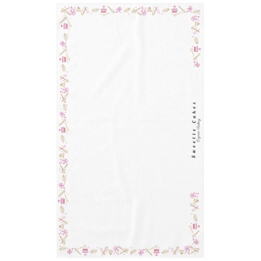 Roze gouden bakkerij - Kokergereedschap & Besmetti Tafelkleed (Voorkant)