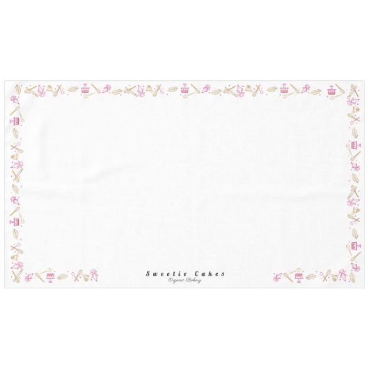 Roze gouden bakkerij - Kokergereedschap & Besmetti Tafelkleed (Voorkant (Horizontaal))