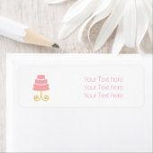 Roze & Gouden Bakkerijtaart Adresetiketten Etiket (Insitu)