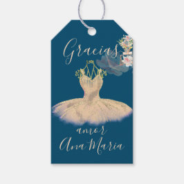 Roze Gouden Ballerina Jurk Parfum bloemig Cadeaulabel