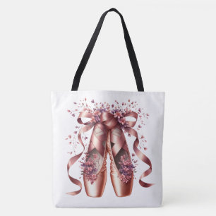 Roze Gouden Ballerina's Grote Schoudertas  Tote Bag