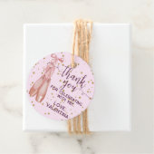 Roze & Gouden Ballet Schoenen Ballerina Party Dank Bedankjes Labels (In situ)