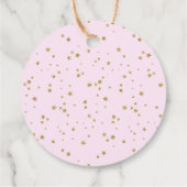 Roze & Gouden Ballet Schoenen Ballerina Party Dank Bedankjes Labels (Achterkant)