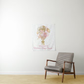 Roze gouden ballon Baby shower banner achtergrond Wandkleed (In situ)
