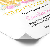 Roze Gouden Ballon Prinses Tijd Capsule Poste Poster (Hoek)