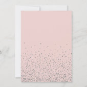 Roze Gouden Ballon Zilver Glitter Sweet 16 Feestje Kaart (Achterkant)