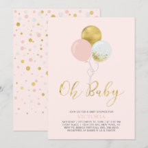 Roze & Gouden Ballonnen | Oh Baby Girl Baby Shower