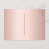 Roze gouden ballonnen verjaardag uitnodiging briefkaart (Achterkant)