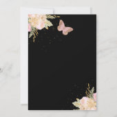 Roze gouden ballonnen Vlinders Covid Baby shower Kaart (Achterkant)