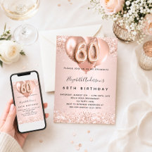 Roze gouden ballonnen voor 60e verjaardag
