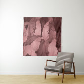 Roze gouden bananenbladeren: luxe wandkleed (In situ)