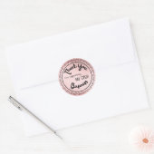 Roze Gouden Bedankt Sticker Vel (Envelop)