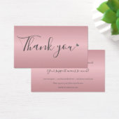 Roze Gouden Bedankt Voor Winkelen Kortingkaart Visitekaartje (Bureau)