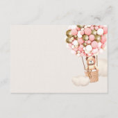Roze gouden Beren ballonnen lege behuizing Kaart (Voorkant)