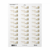 Roze Gouden Biologische Bloem Bruiloft Label (Full Sheet)