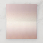 Roze gouden bladeren bloemenplaats kaart plaatskaartje (Binnenkant ongevouwen)