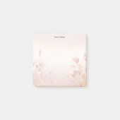 Roze Gouden Bladeren Bloemenpost merkt het op Post-it® Notes (Voorkant)