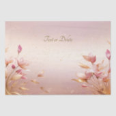 Roze gouden bladeren bloemenweefsel papier (Voorkant)