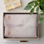 Roze Gouden Bladeren Bloemig Tissuepapier (Geschenk)