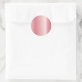 Roze Gouden Blanco Sjabloon Aangepaste Tekst Uploa Ronde Sticker (Tas)