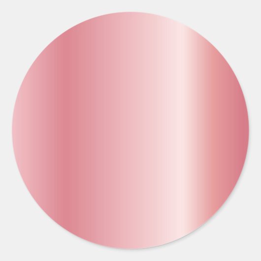 Roze Gouden Blanco Sjabloon Aangepaste Tekst Uploa Ronde Sticker (Voorkant)