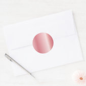 Roze Gouden Blanco Sjabloon Aangepaste Tekst Uploa Ronde Sticker (Envelop)