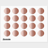Roze Gouden Blanco Sjabloon, DIY Tekst Kunst Logo Ronde Sticker (Vel)