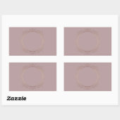 Roze Gouden Blank Moderne Sjabloon Aangepaste Eleg Rechthoekige Sticker (Vel)