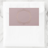 Roze Gouden Blank Moderne Sjabloon Aangepaste Eleg Rechthoekige Sticker (Tas)
