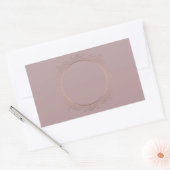 Roze Gouden Blank Moderne Sjabloon Aangepaste Eleg Rechthoekige Sticker (Envelop)