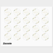 Roze Gouden Bloem Bruiloft Sticker (Vel)