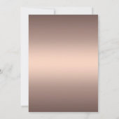 Roze Gouden Bloem Glitter Bruiloft Feest Kaart (Achterkant)