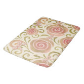 Roze & Gouden Bloem met Strikken Prinsesrozen Badmat (Gekanteld)