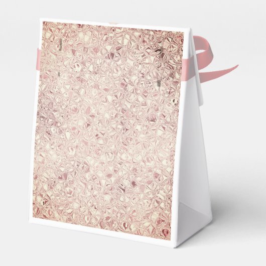 Roze gouden bloem Nikah Mubarak Favor Doos Bedankdoosjes (Achterkant)