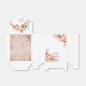 Roze gouden bloem Nikah Mubarak Favor Doos Bedankdoosjes (Uitgevouwen)