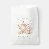 Roze Gouden Bloem Theeset Bruiloft Thee Feestje  Bedankzakje (Voorkant)