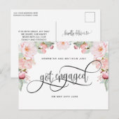Roze Gouden Bloem, Verloving, Verlovingspartij Aankondigingskaart (Voorkant / Achterkant)