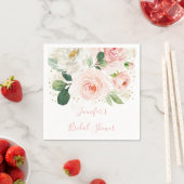 Roze Gouden Bloemachtige Bruiloft Feest Servet (Insitu)