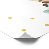 Roze Gouden Bloemachtige Reis Bruidsdouche Welkom Poster (Hoek)