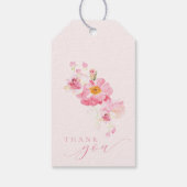 Roze Gouden Bloemblaadjes Prosecco Bruidsshower La Cadeaulabel (Achterkant)