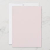 Roze Gouden Bloemblad Bruiloft Kaart (Achterkant)