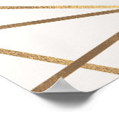 Roze & Gouden Bloemen Elegante Vrijgezellenfeesten Poster (Hoek)