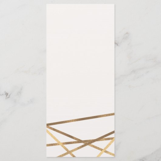 Roze & Gouden Bloemen Glam Vrijgezellenfeest Party Menu (Achterkant)