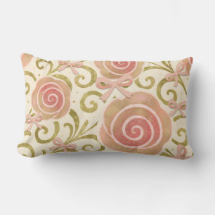 Roze & Gouden Bloemen met Strikken Prinsessen Roze Kussen