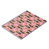 Roze Gouden Bloemen Notebook Notitieboek (Linkerzijde)