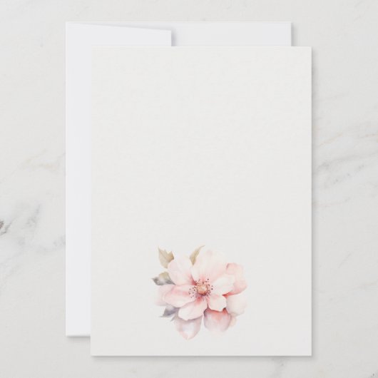 Roze Gouden Bloemen Theeset Vrijgezellenfeest Tea  Kaart (Achterkant)